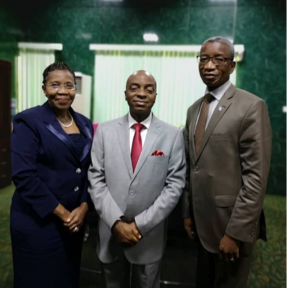 The Directors of ABM University College with Chancellor of Covenant University